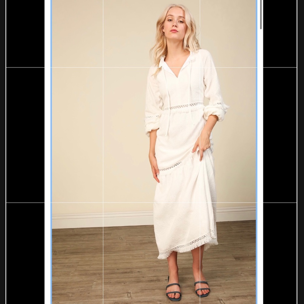 Line & Dot Maxi Dress